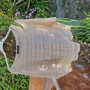 Light Pink Oversized Lace Shirt